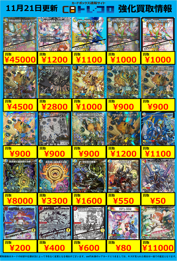 CBトレコロ】デュエルマスターズ専門のトレカ買取サイト