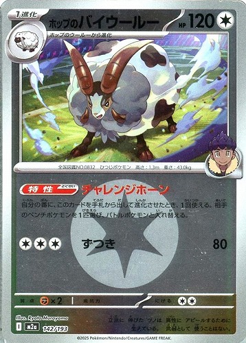 キズあり【ポケカ】Ｒ）ミラー仕様◇エネルギーマーク柄]ホップのバイウールー 中古キズあり