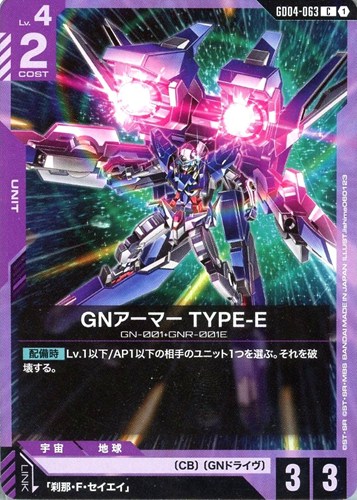 【ガンダム】Ｃ◇GNアーマー TYPE-E プレイ用