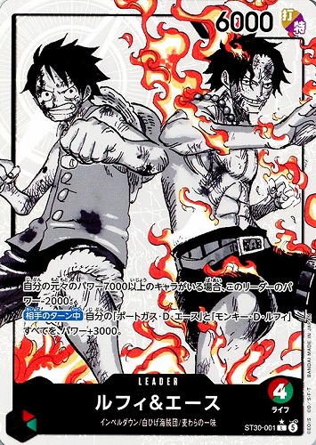 【ワンピ】Ｌ）パラレル◇ルフィ＆エース[モノクロ] 中古良品