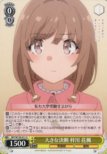 【ヴァイス】Ｕ◇大きな決断 梓川 花楓 プレイ用