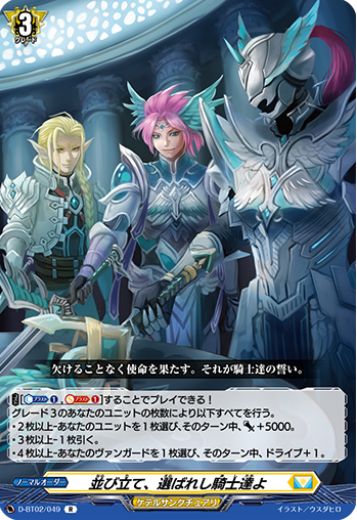 並び立て選ばれし騎士達よ