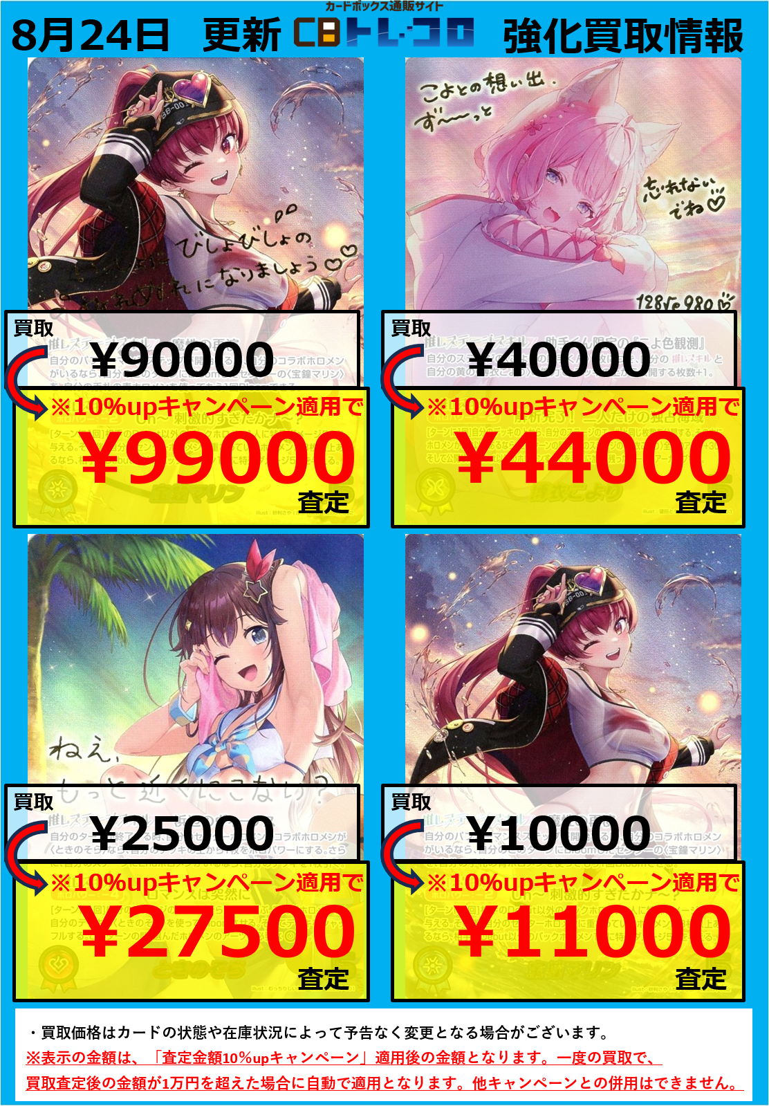 ホロカ買取表
